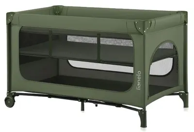 Pătuț pentru bebeluși 2 în 1 Lionelo - Jasmin Easy Fold, Green Olive