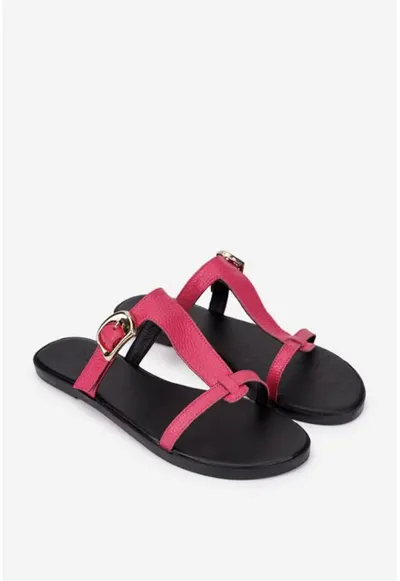 Sandale dama piele fuchsia - Roz