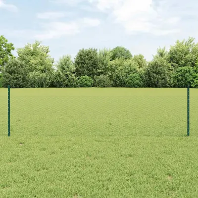 vidaXL Gard hexagonal cu stâlp 10 x 0,5 m Oțel cu strat de PVC Verde