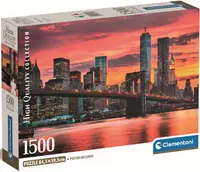 Puzzle Clementoni din 1500 piese - Apus peste East River