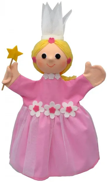 Papusa pentru teatru Moravska ustredna Brno - Zâna florilor, 34 cm, roz