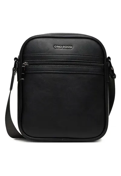 Geanta barbati - piele ecologica - neagra - One Size INTL
