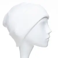 Caciula unisex model clasic tricotat, dublata in interior, alba