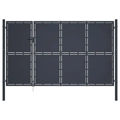 vidaXL Poartă de grădină din oțel 350x200 cm antracit