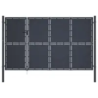 vidaXL Poartă de grădină din oțel 350x200 cm antracit