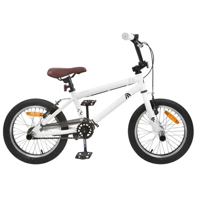 vidaXL BMX 20 Inci pentru peste 9 ani Alb
