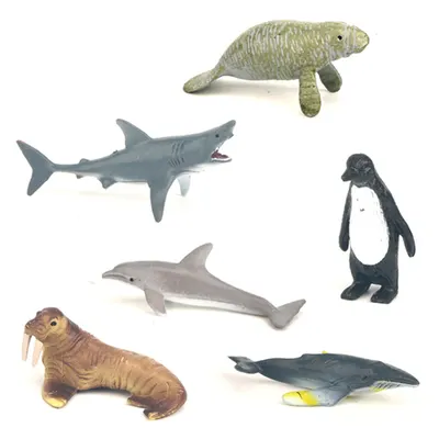 Set de figurine Rappa - Animale marine, 6 buc. , 4-9 cm