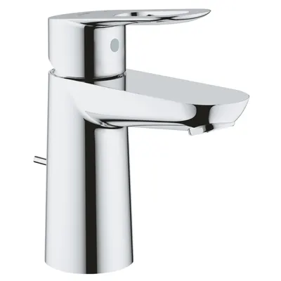 Baterie baie Grohe Bauloop 23335000, 1/2, marimea S, monocomanda, furtune flexibile, Argintiu