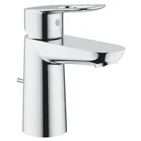 Baterie baie Grohe Bauloop 23335000, 1/2, marimea S, monocomanda, furtune flexibile, Argintiu