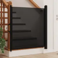 vidaXL Poartă retractabilă animale de companie, negru, 117,5x125 cm
