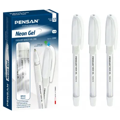 Pix cu gel 1mm, neon, My-King Pensan, alb