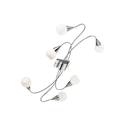 Plafoniera Melfi, 6 becuri, dulie E14, L:910 mm, H:100 mm, Alb
