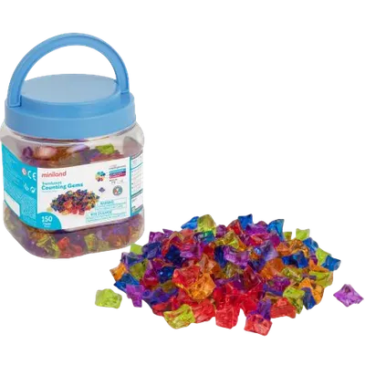 Set 150 piese translucide pentru numarare si sortare