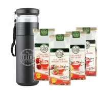Pachet: Termos Brew2Go negru si 4 Ceaiuri de Fructe