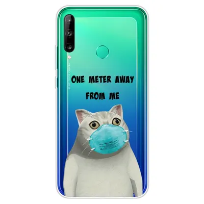 Husa Compatibila cu Huawei P40 Lite E model Social Distancing Cat, Silicon, TPU Multicolor Engros