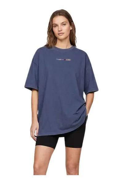 Tricou supradimensionat cu maneci cazute