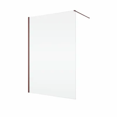 Paravan dus sticla walk-in 90x200 cm, bordeaux metal, sticla 8 mm, Ronal Easy D40