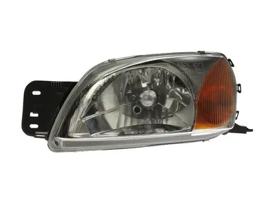 Far fata Stanga (H4/P21W/W5W, electric, cu motor, culoare insert: cromat, culoare semnalizator: galben) potrivit FORD COURIER, FIESTA IV