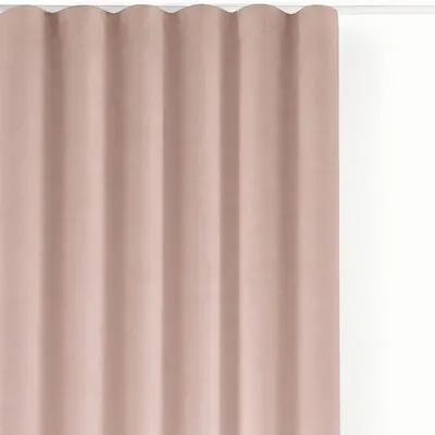 Draperie roz-deschis dimout (semi-opacă) din catifea 200x270 cm Velto – Filumi