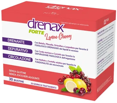 Drenax Forte Formulă detoxifiantă diuretică, lămâie și cireșe, 30 pliculețe, Paladin Pharma