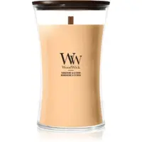 Woodwick Tangerine & Citron lumânare parfumată cu fitil din lemn