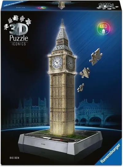 3D Puzzle Ravensburger din 216 piese - Big Ben cu lumini