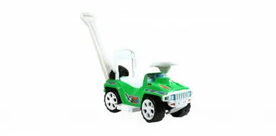 Masinuta pentru copii Novokids My first SUV Car XXL Verde, Lungime 85 cm, Maner de impins detasabil pentru parinti, Spatiu pentru depozitare