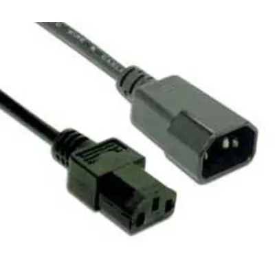 Powercord Extension Cable, C13, Black, 3m