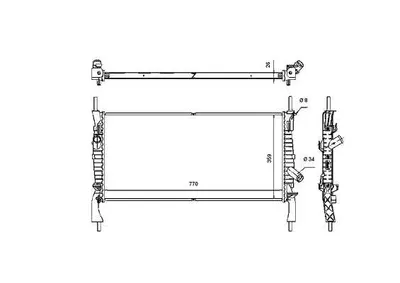 Radiator motor potrivit FORD TRANSIT, TRANSIT TOURNEO 2.2D-2.4D