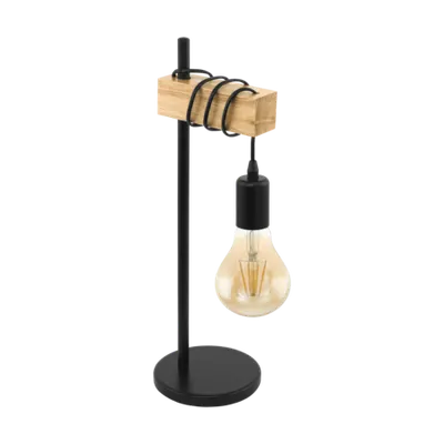 Lampa de masa TOWNSHEND negru, brown 220-240V,50/60Hz