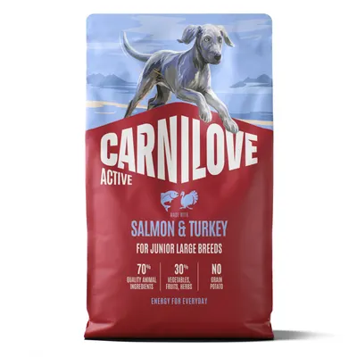 Carnilove Active Dog Dry Salmon & Turkey Junior Large Breeds 4 kg