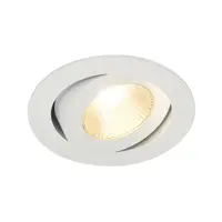 Spot incastrat, Contone incastrate montaj, cu LED-uri, 2000-3000K, rotund, alb, orientabila, 13W, inclusiv arcuri lamelare,