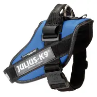 Ham ergonomic K9 Power, albastru, impermeabil, reflectorizant, 63-85 cm, pentru caini cu greutate de 23-30 kg