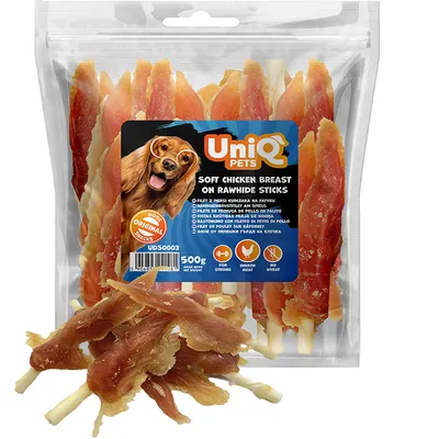 Twistere calciu cu carnita pui Uniq 0,5 kg