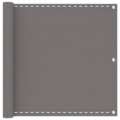 vidaXL Ecran de balcon Gri deschis 75 x 400 cm HDPE și Aluminiu
