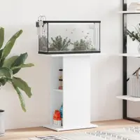 Gossi suport pentru acvariu, alb, 60,5x36x72,5 cm, lemn prelucrat