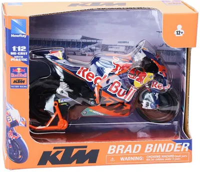 Motocicletă din metal Newray - Red Bull KTM MotoGP Bike, Brad Binder, 1:12