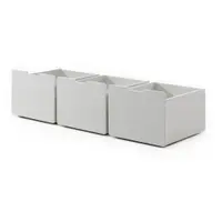 Sertare pentru sub pat de copii albe 3 buc. Pino – Vipack