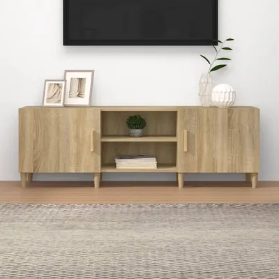 vidaXL Comodă TV, stejar sonoma, 150x30x50 cm, lemn compozit