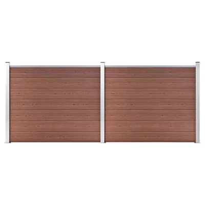 Gossi set panouri gard, 353x146 cm, maro, wpc