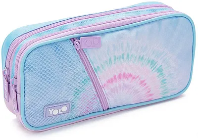 Penar școlar YOLO Tie Dye - Rainbow, 2 fermoare