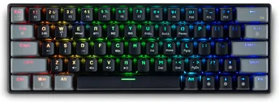 Tastatură mecanică Spartan Gear - Pegasus 2, wireless, Red, RGB, neagră/gri