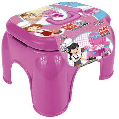 Set de joaca IMC Toys - Scaun cu accesorii de gătit pentru fetiță