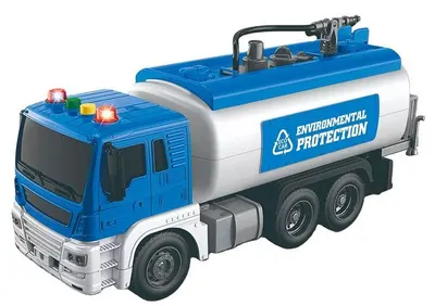 Jucărie pentru copii Raya Toys - Purtător de apă cu lumini muzicale și apă, albastru, 1:16