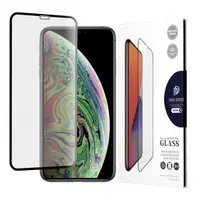 Folie de protectie Ecran DUX DUCIS pentru Apple iPhone 11 Pro / XS / X, Sticla Securizata, Edge Glue, Neagra
