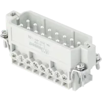 Conector Tata - 66x16 - 16p + E 16a 250v / 4kv / 3 - Șurub Connection - cu Plate - Gri