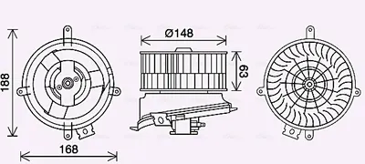 Ventilator habitaclu potrivit MERCEDES C (W202) 1.8-3.6 03.93-05.00