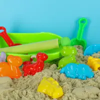 Set 12 jucarii de plaja pentru copii, Ikonka, cu Barca, Pistol cu apa, grebla si matrite Green