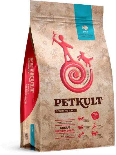 Hrana Uscata Caini, Petkult Sensitive Adult Medium Peste, 3 kg