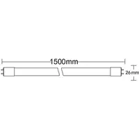 Tub cu Led T8-1.5mt Si̇ngle Si̇de 24w G13 Advance 6500k